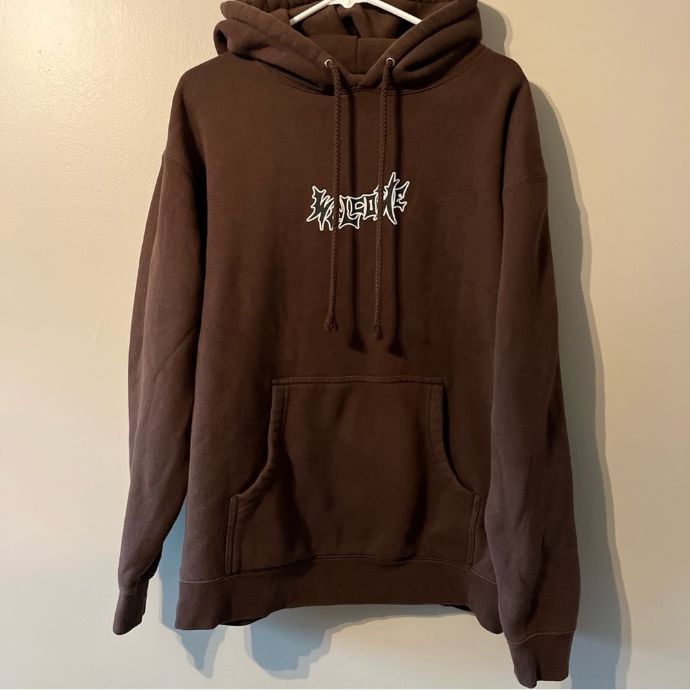 Welcome Skateboards Unisex Brown Pullover Hooded Sweatshirt Size Large